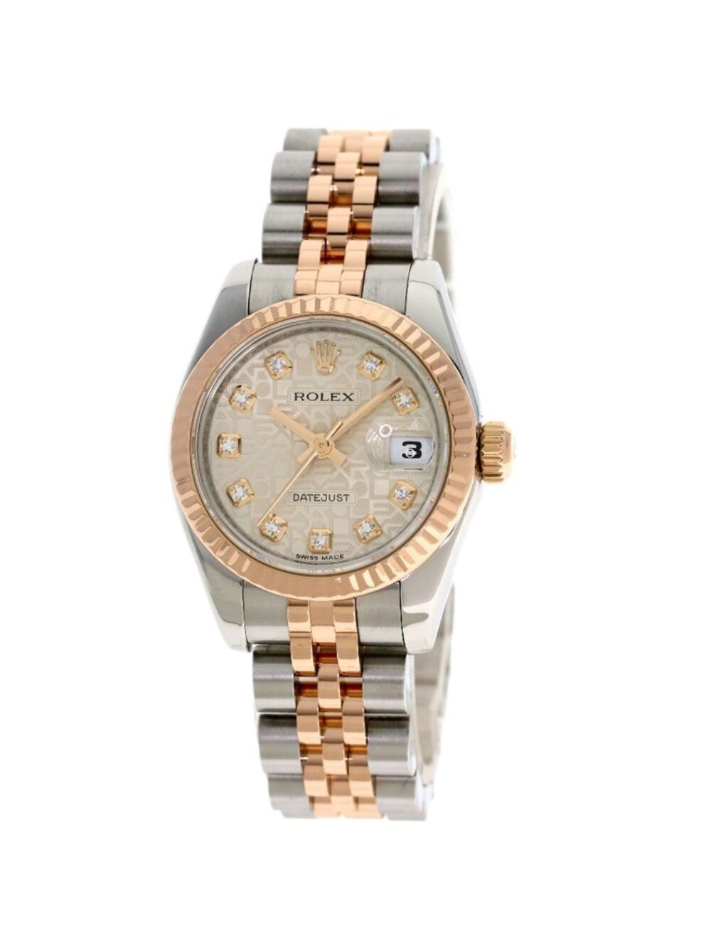Rolex Datejust Diamond Watch SS Pink Gold 18K